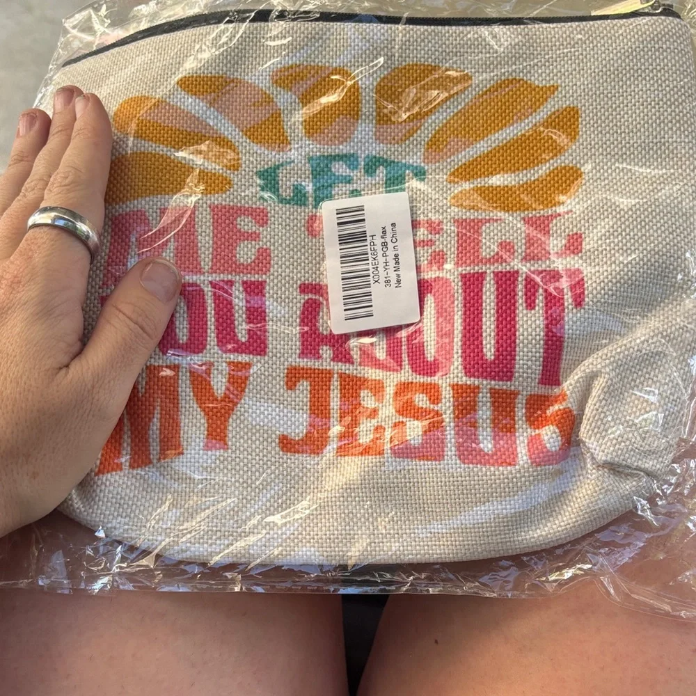 Colorful Canvas Tote Bag Jesus